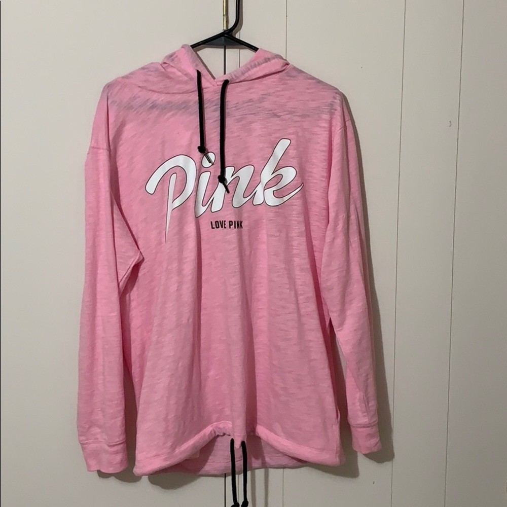 Pink drawstring pullover